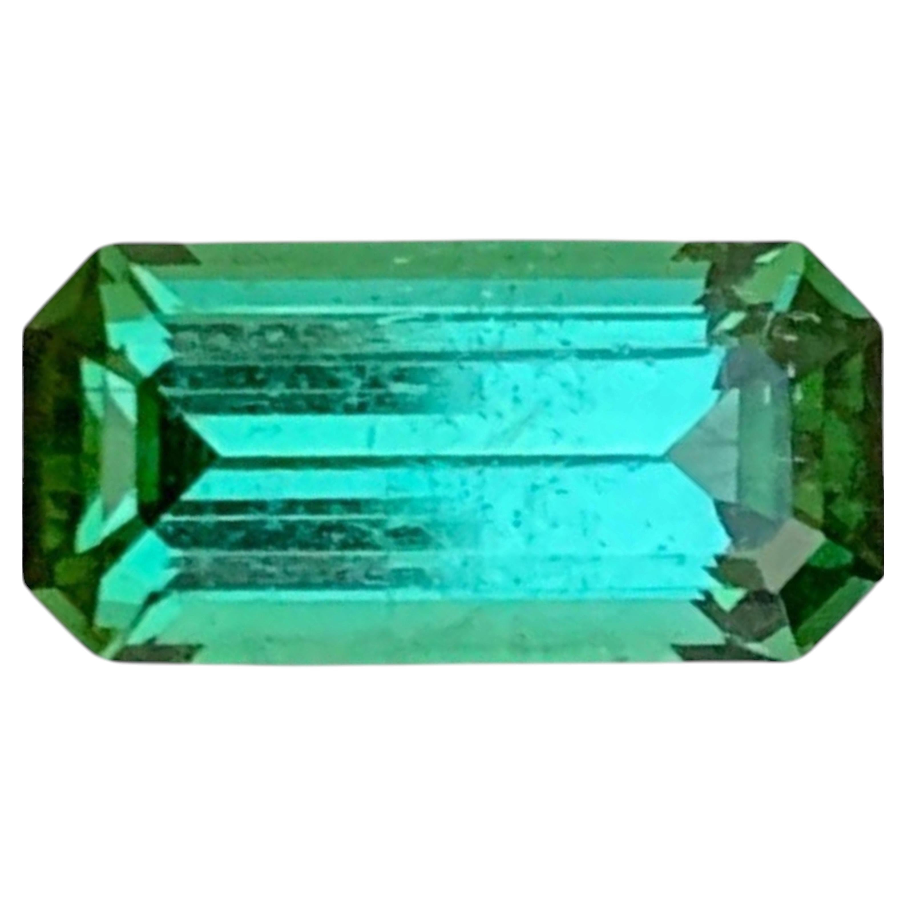 Brilliant Natural Loose Tourmaline Gemstone 1.55 Carats Green Tourmaline