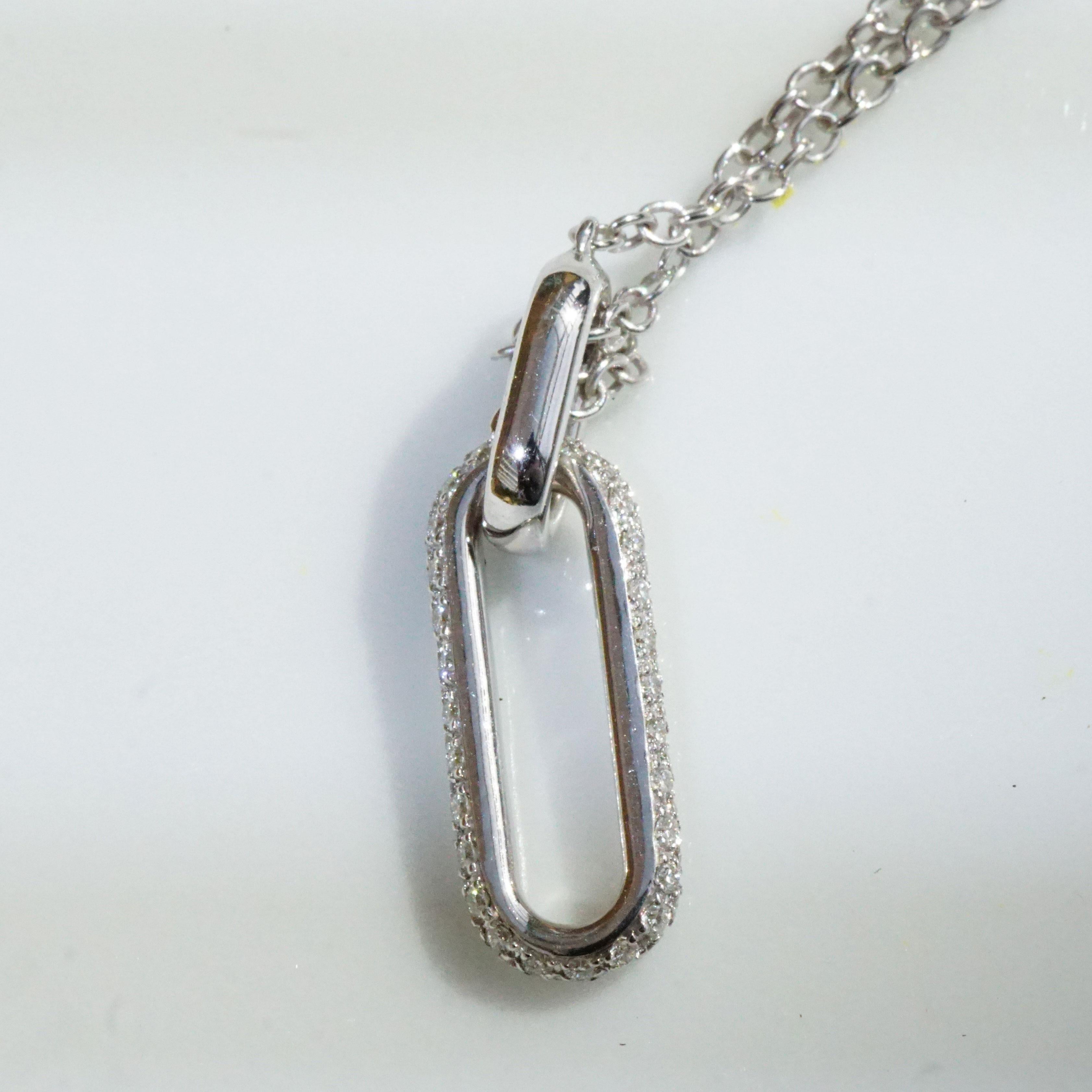 Brilliant Cut Brilliant Necklace 0.20ct Tw VS Always One Step Ahead of the Jewellery Trend For Sale