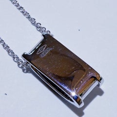 Brilliant Necklace 0.35 ct TW VS White Gold 750 Modern Design