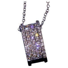 Brilliant Necklace 0.35 ct TW VS White Gold 750 Modern Design