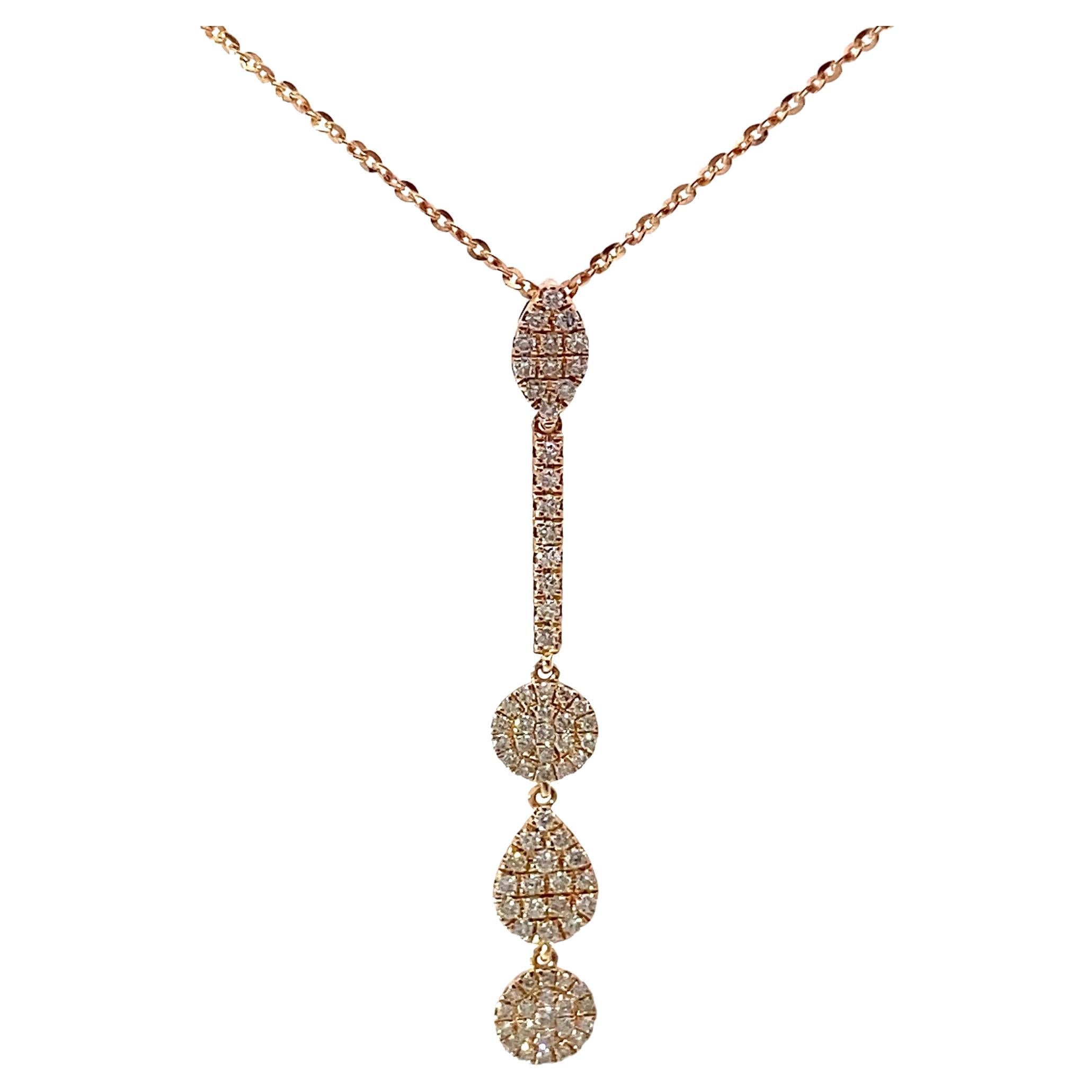 Ciondolo Brilliante con Catena in Oro Rosa 750 Petit Gioielli con tanto WOW