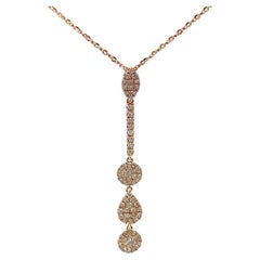 Pendentif Brilliante avec chaîne en or rose 750 Petit bijou avec beaucoup de WOW