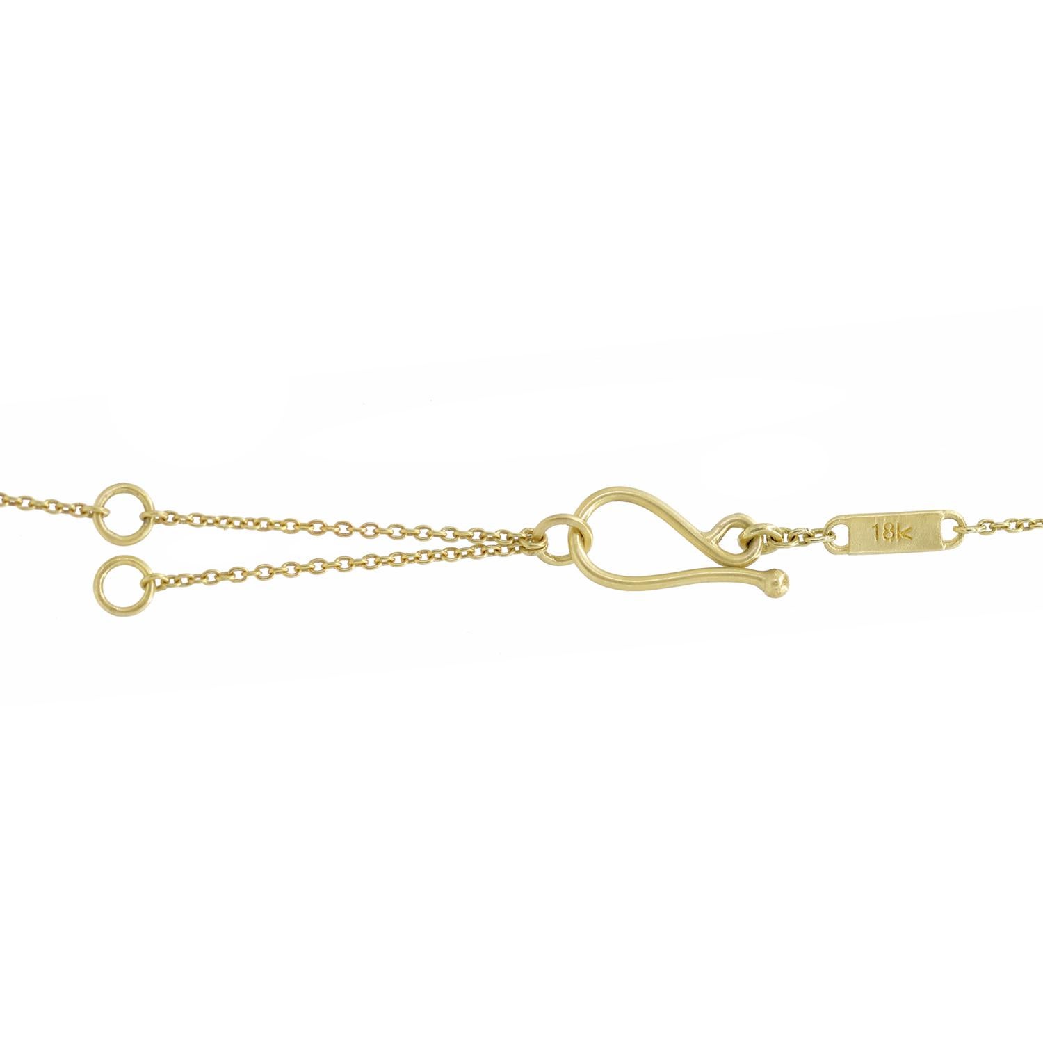 Brillant + Polki Weißer Diamant Gelbgold Fransen Bib Kette Halskette, Kothari im Zustand „Neu“ im Angebot in Dallas, TX