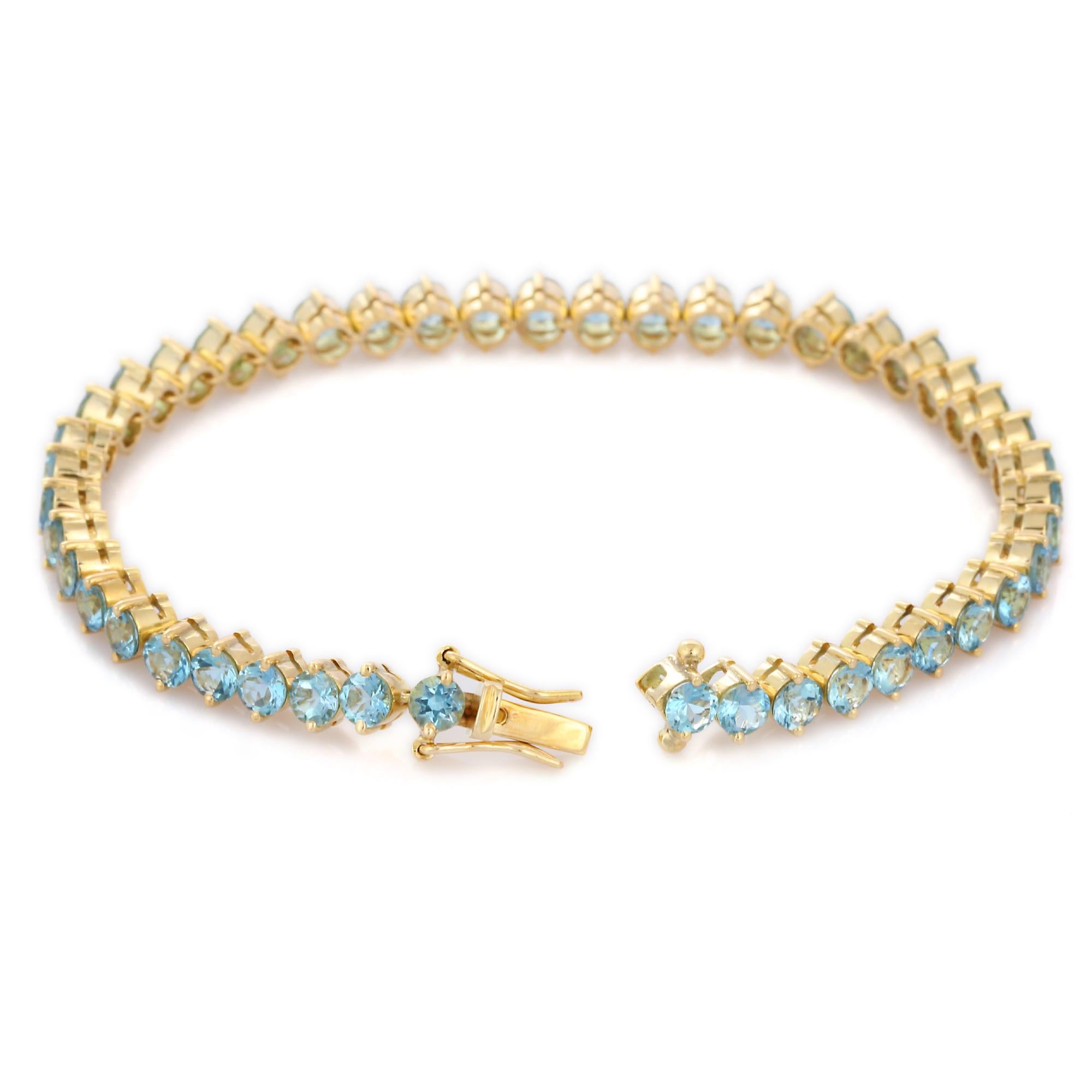 aquamarine tennis bracelets