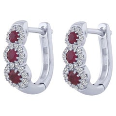 Brilliant ruby earrings