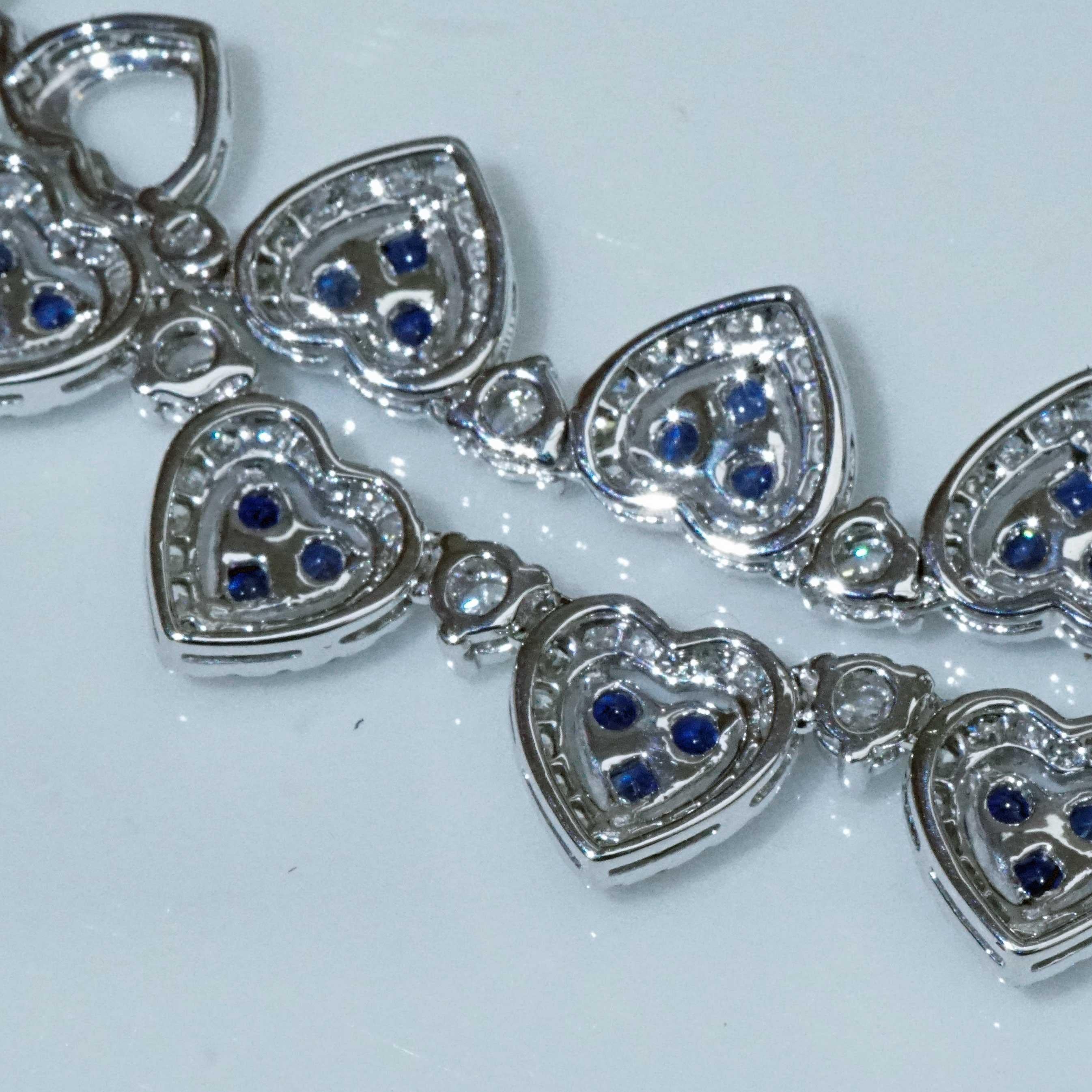 Collier de saphirs brillants 4,4/ 3 carats, joyau de luxe pour les rêveurs  Excellent état - En vente à Viena, Viena
