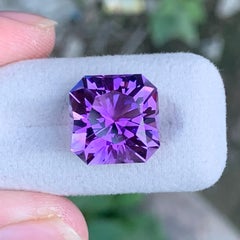 Brilliant Square Precision Cut Purple Color Amethyst Loose Gemstone for Jewelry
