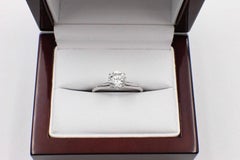Brilliant Star Round Diamond Solitaire Ring 1.05 Carat in 14 Karat White Gold