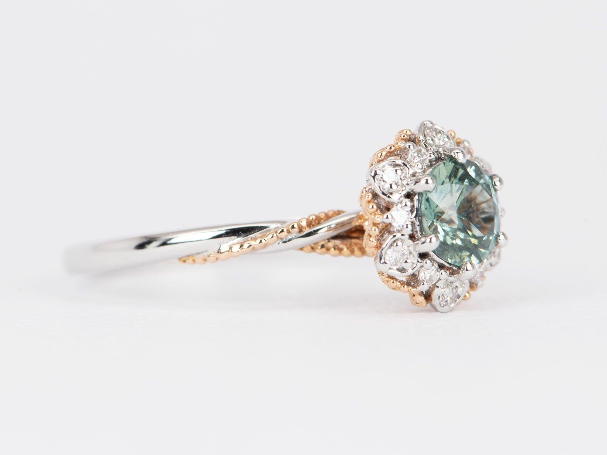 teal engagement rings
