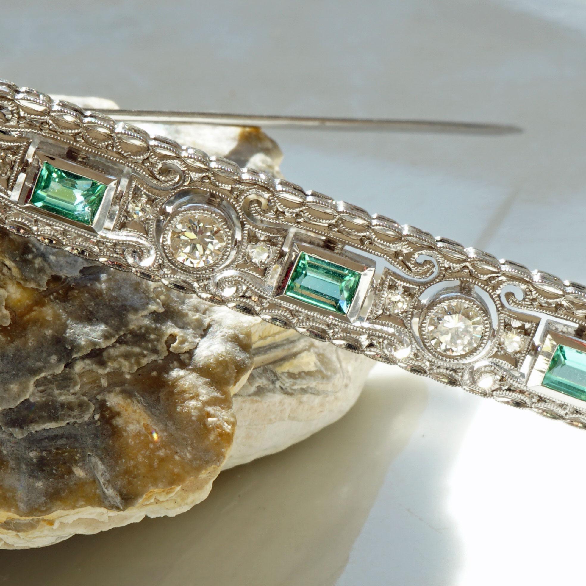 Brilliant Tourmaline Brooch Made in the Post-War 1960 What a Magnificent Work For Sale 2