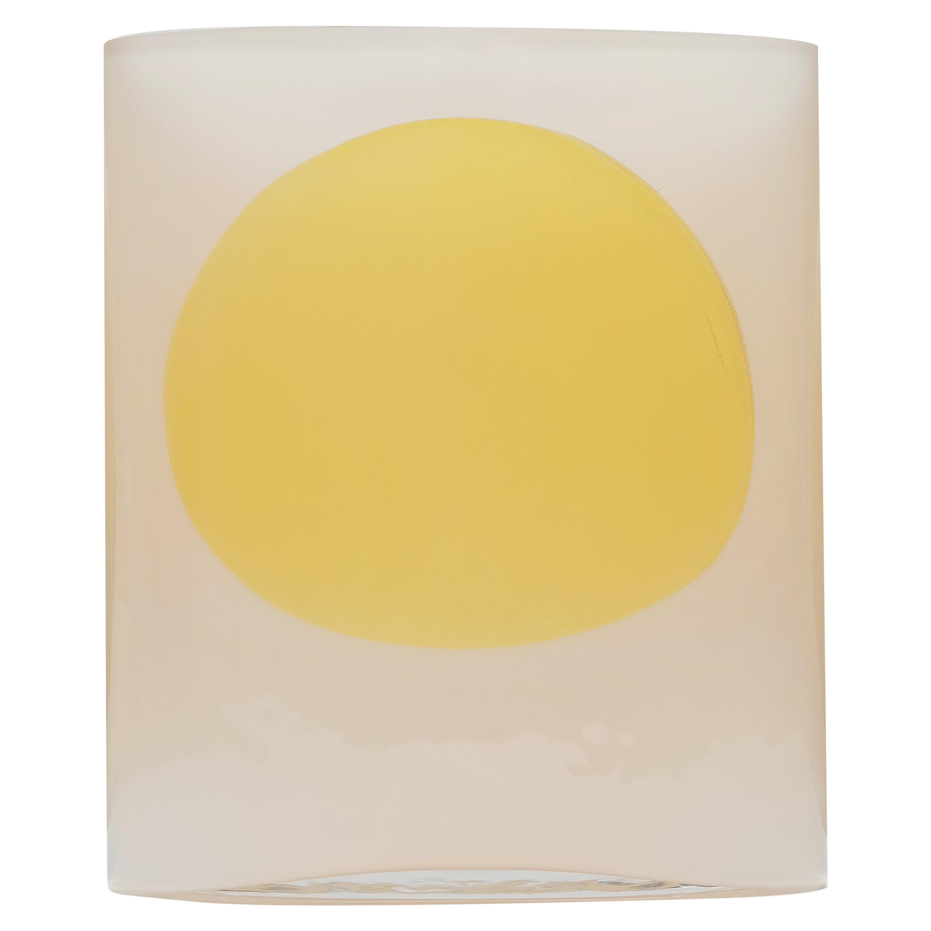 Brilliant Yellow Small Isla Glass Vase For Sale