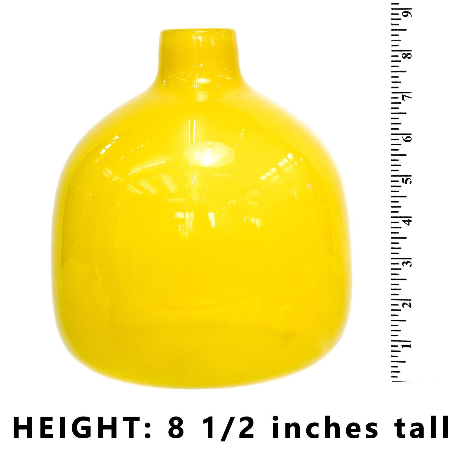 Late 20th Century Brilliant Yellow Venini Vase For Sale