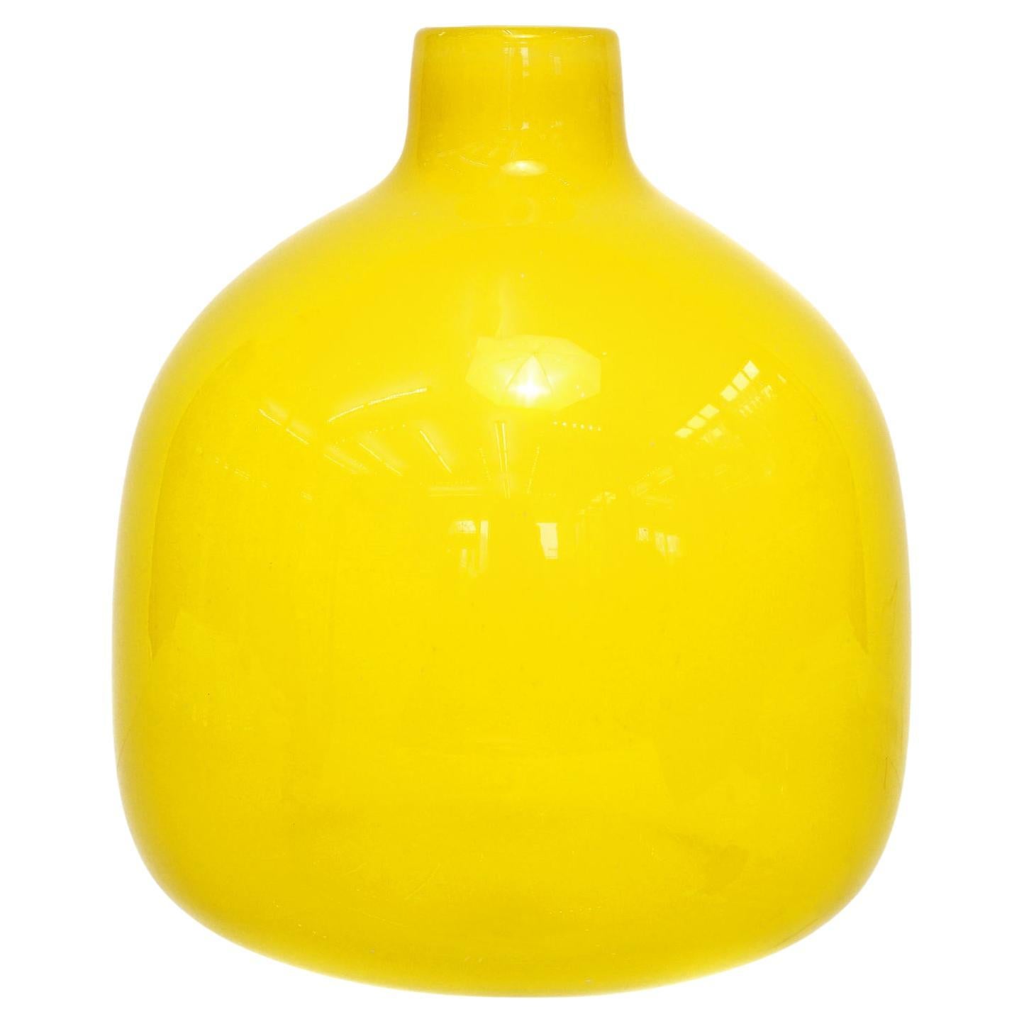 Brilliant Yellow Venini Vase For Sale