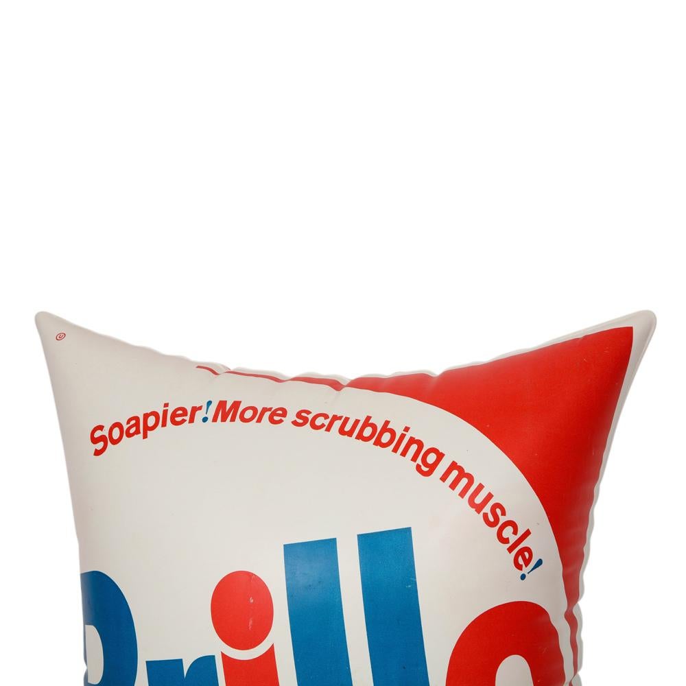 After Andy Warhol Brillo Pillow, Red, White, Blue, Inflatable, Signed For Sale 2