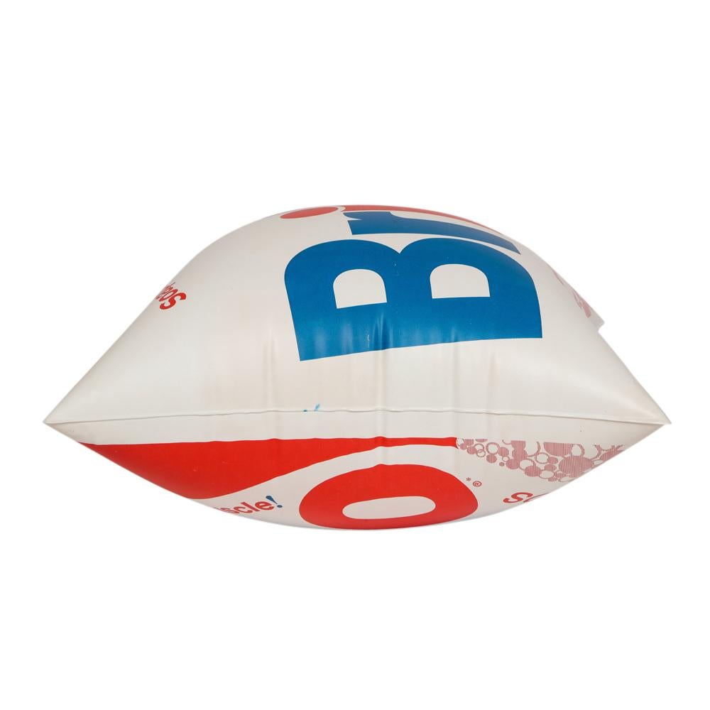 American After Andy Warhol Brillo Pillow, Red, White, Blue, Inflatable, Signed For Sale