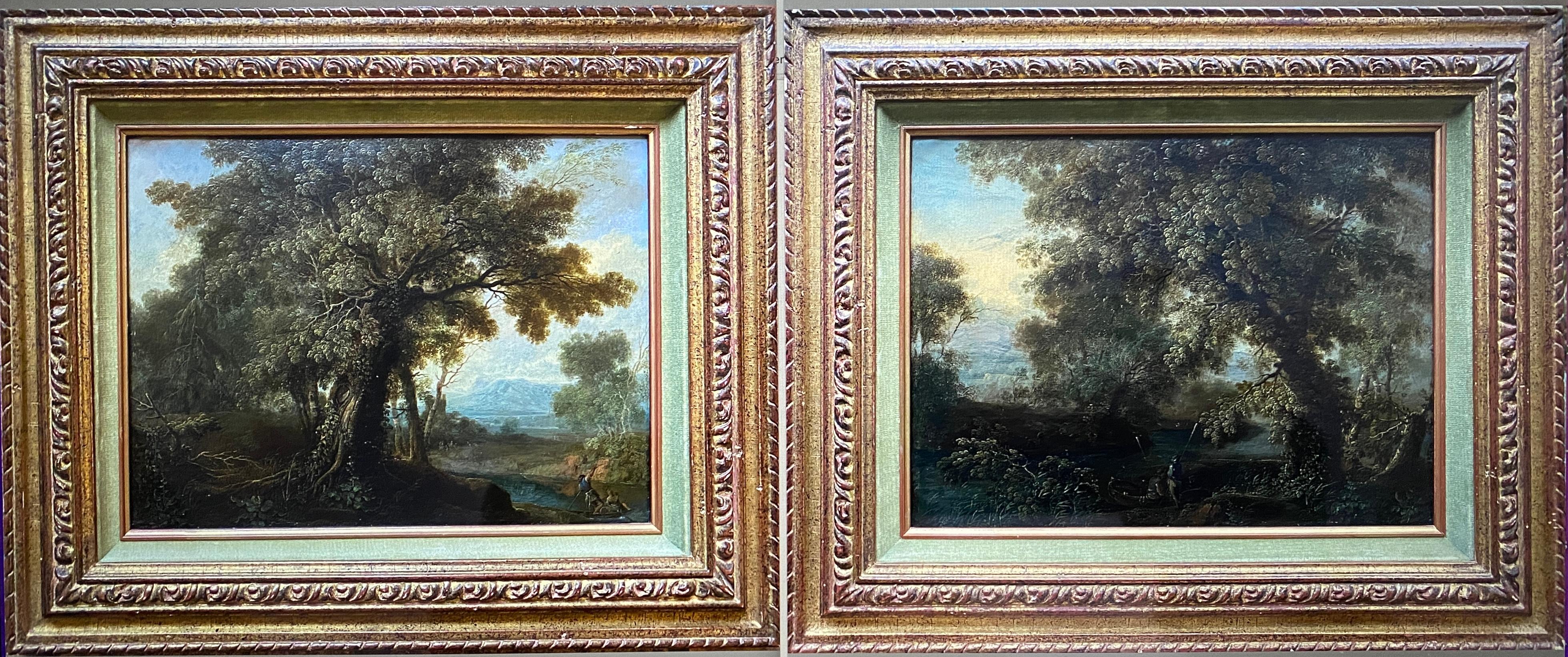 Figurative Painting Brinckmann Philipp Hieronymus - Paire de paysages de forêt, Philipp H. Brinckmann, 1709 - 1761, Maître ancien