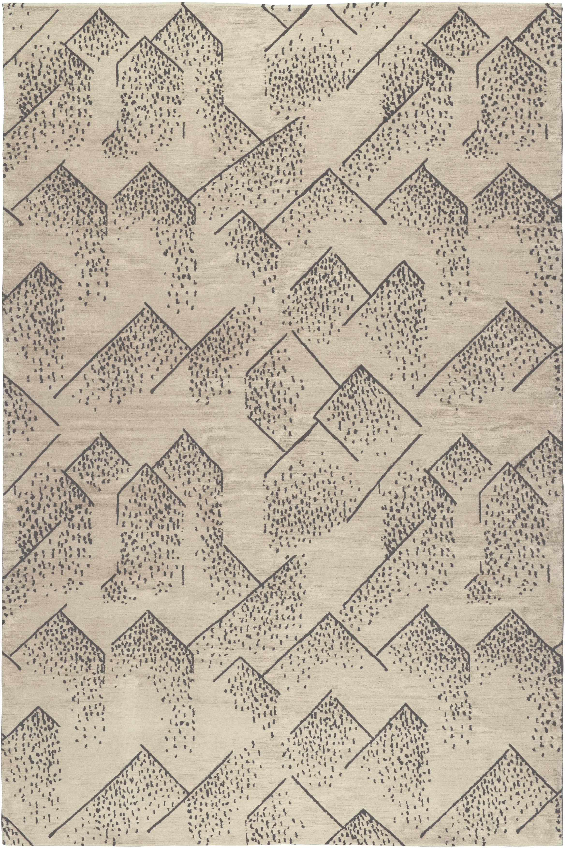 For Sale: Beige (Ivory) Brink Rug in Hand Knotted Wool and Silk by Kelly Wearstler