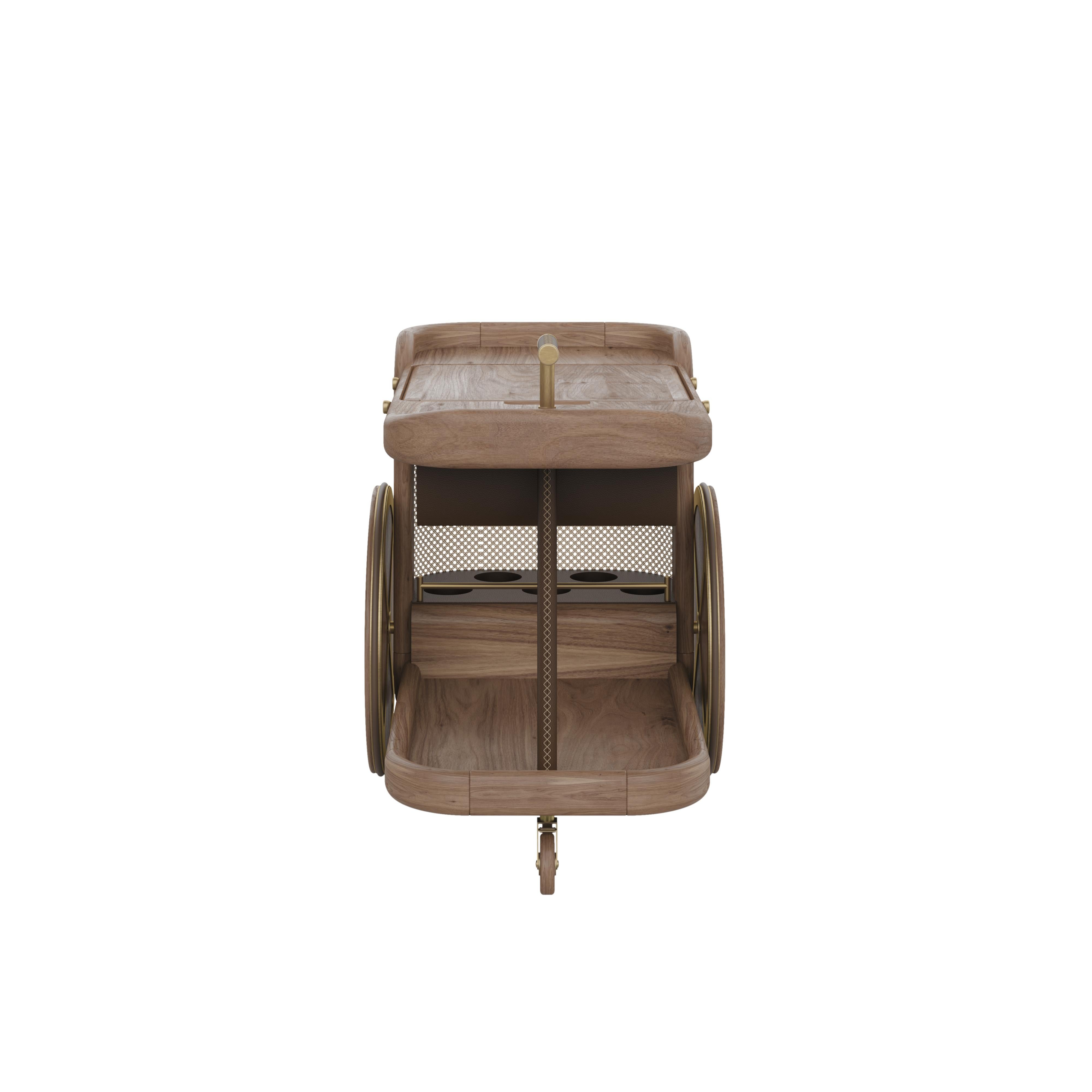 Brinsley Bar Cart By Wood Tailors Club Made in Portugal For Sale 4