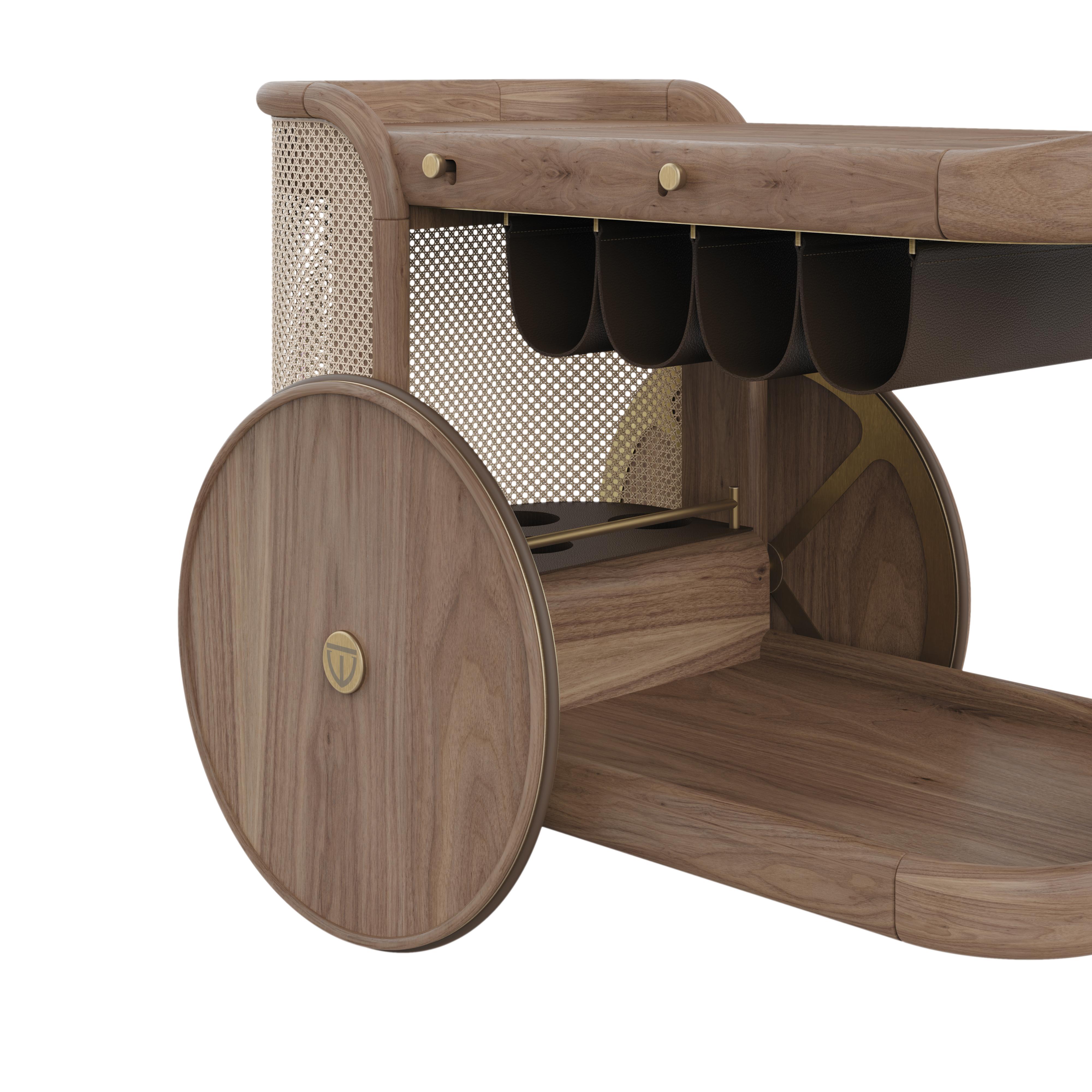Brinsley Bar Cart By Wood Tailors Club Made in Portugal For Sale 5