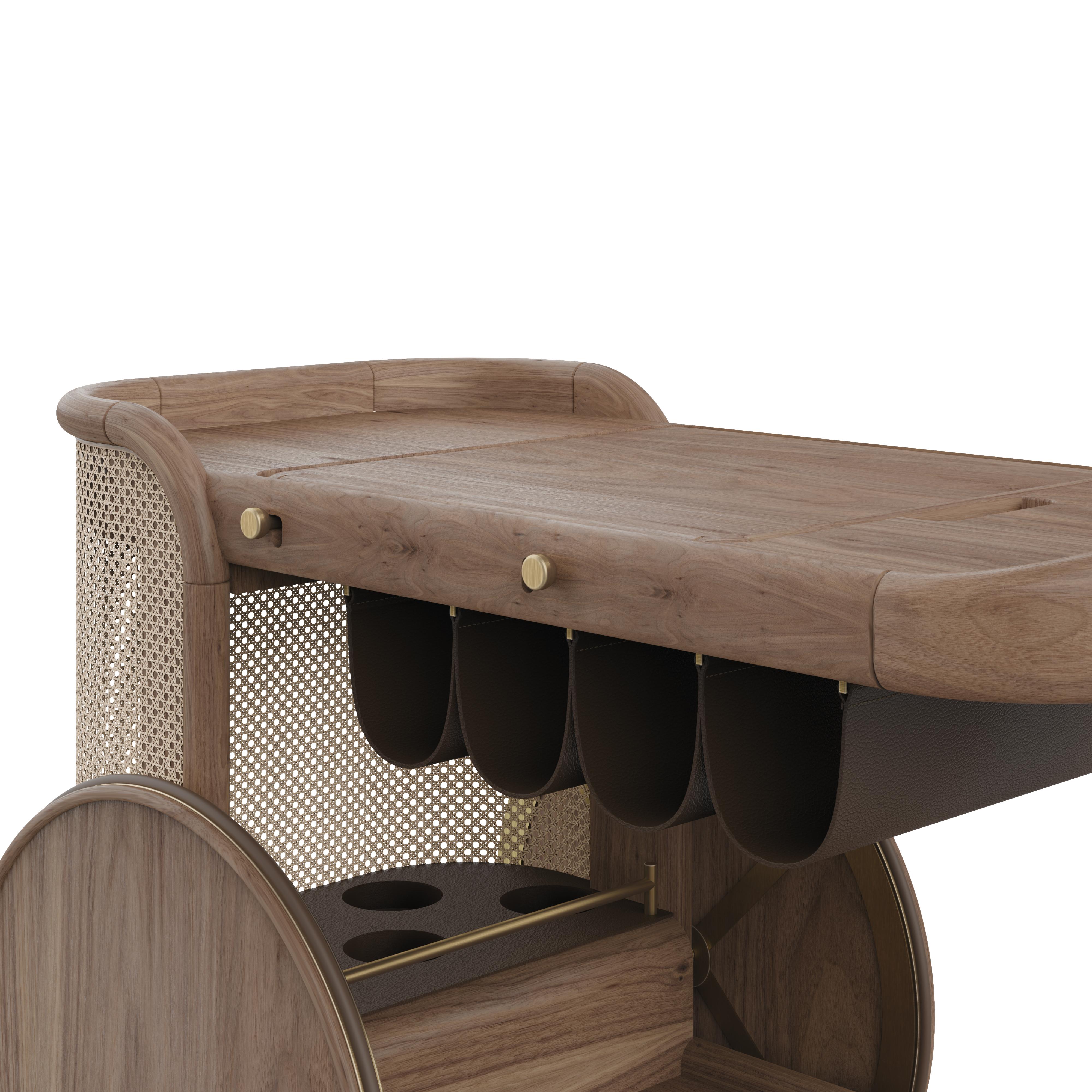 Brinsley Bar Cart By Wood Tailors Club Made in Portugal For Sale 6