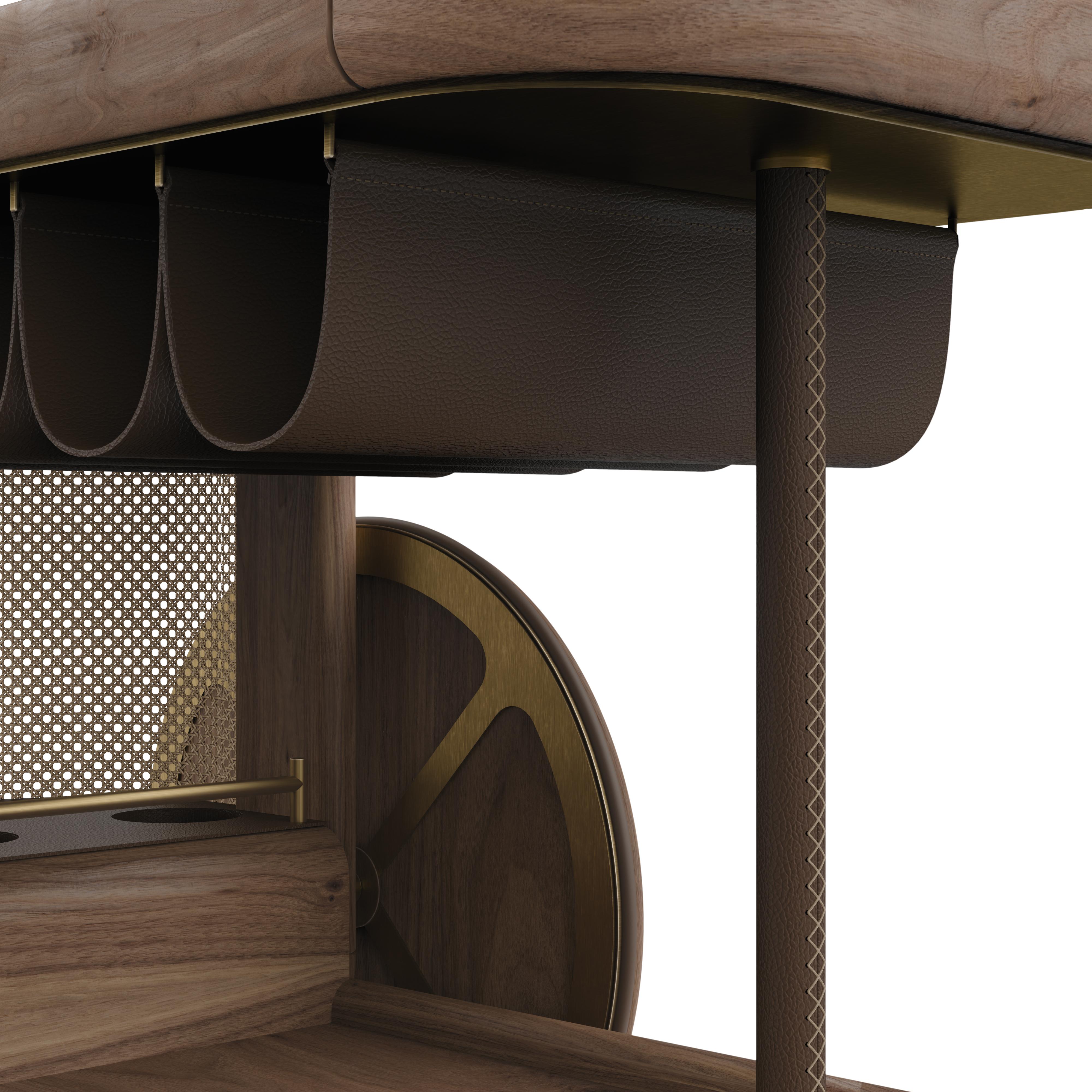 Brinsley Bar Cart By Wood Tailors Club Made in Portugal For Sale 9