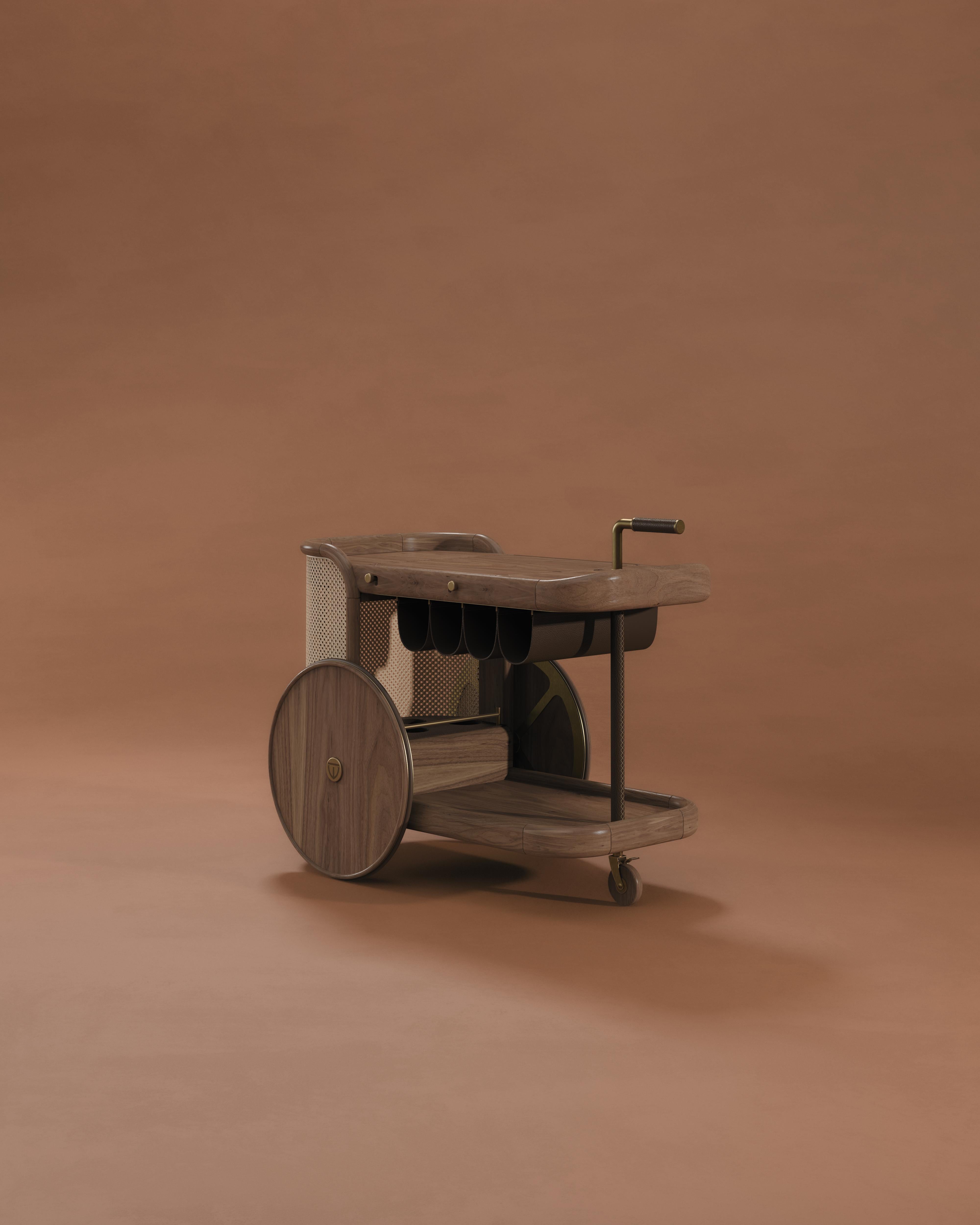 Brinsley Bar Cart By Wood Tailors Club Made in Portugal For Sale 10