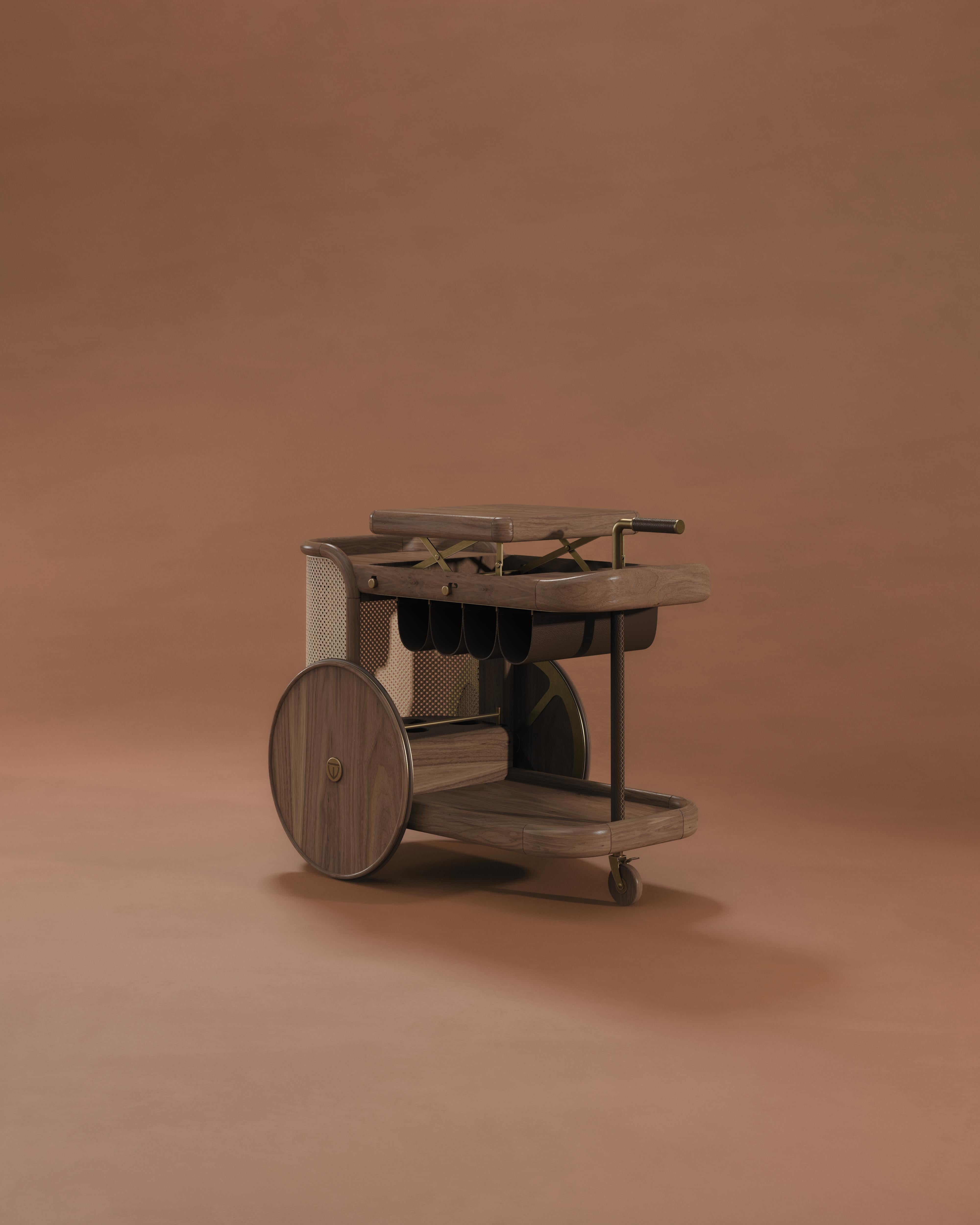 Brinsley Bar Cart By Wood Tailors Club Made in Portugal For Sale 11