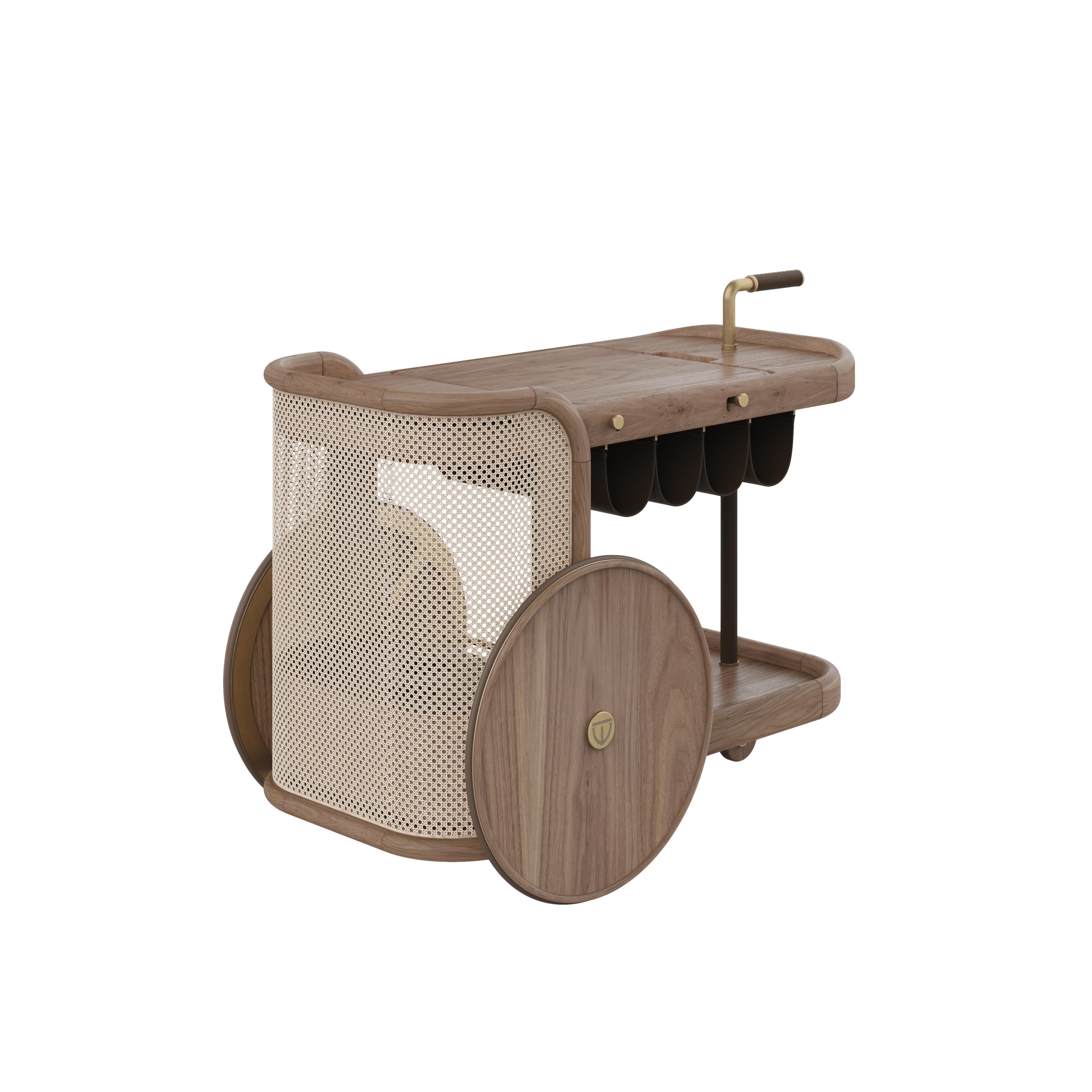 Brinsley Bar Cart By Wood Tailors Club Made in Portugal For Sale 2