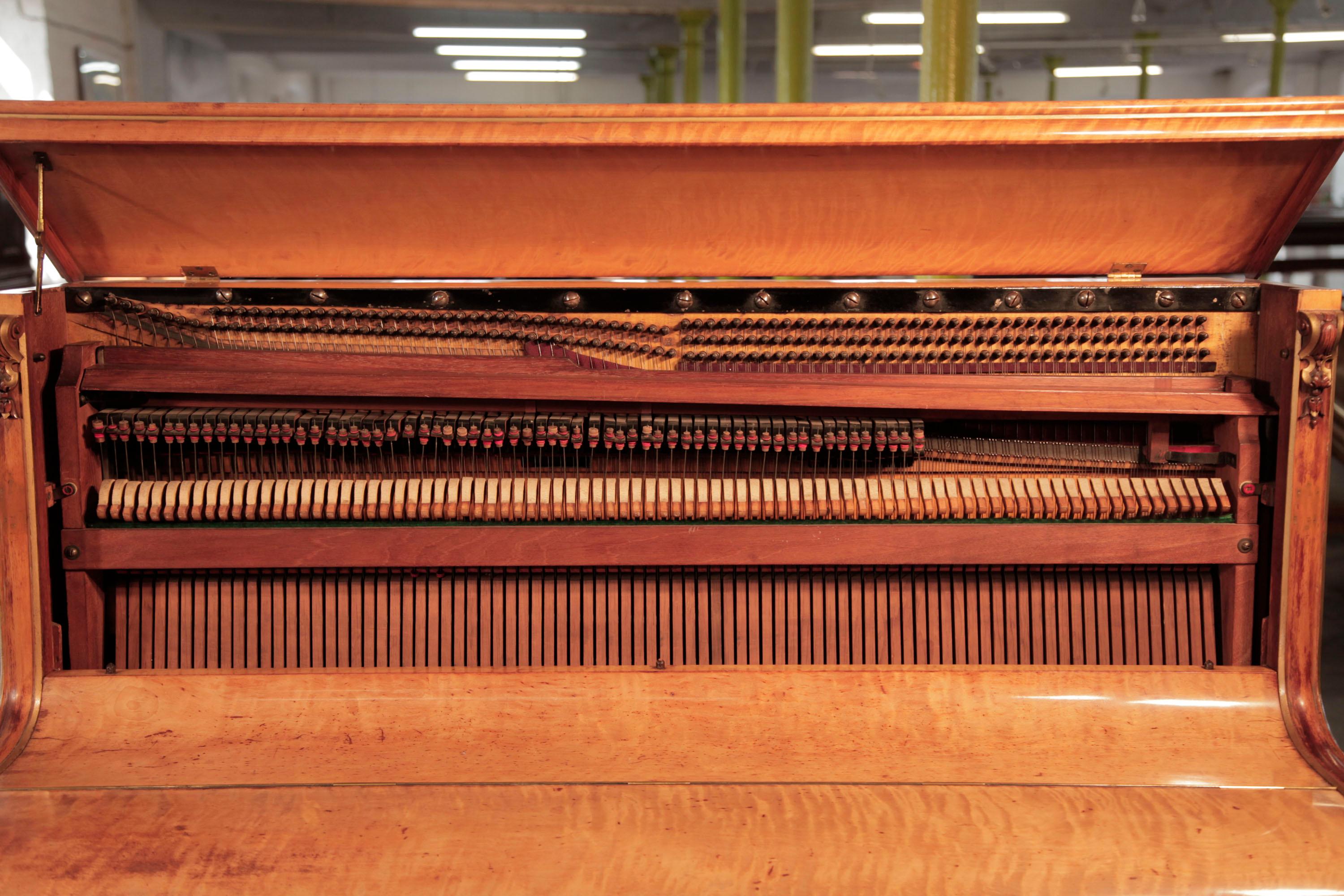 Brinsmead Piano Birch Case Fretwork Panels Formerly the Property of Vesta Tilley 7