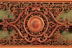 Brinsmead Piano Birch Case Fretwork Panels Formerly the Property of Vesta Tilley