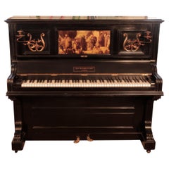 Brinsmead Upright Piano Black Central Panel Crystoleum Classical Image