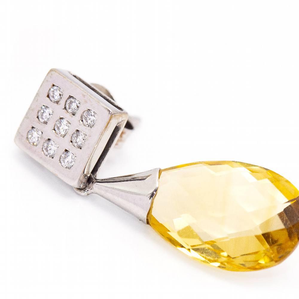 BRIOLE Citrine and Diamonds Earrings In New Condition For Sale In BARCELONA, ES