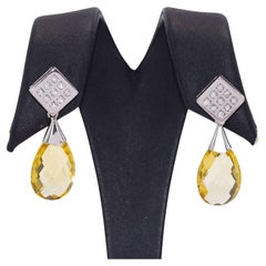 BRIOLE Citrine and Diamonds Earrings