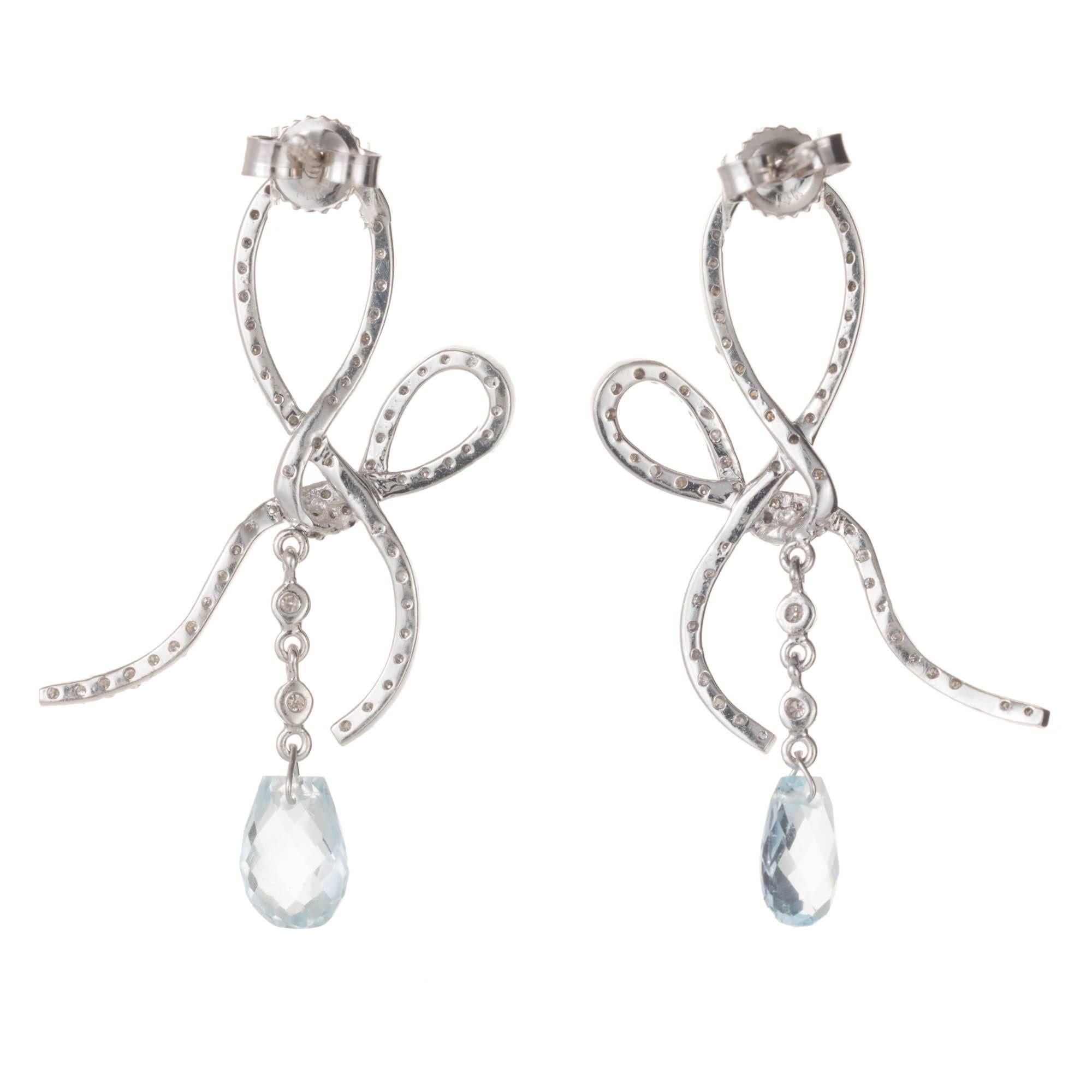 aqua chandelier earrings