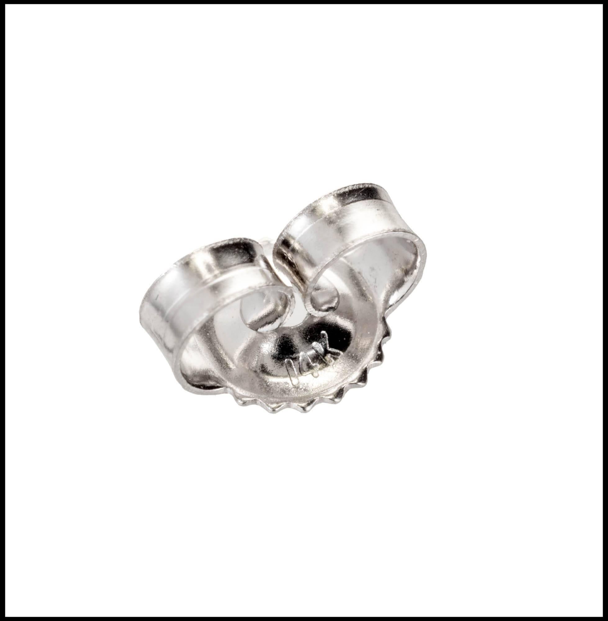 Round Cut Briolette Aqua Diamond Swirl Dangle Chandelier Earrings