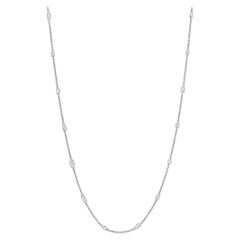 Briolette-Cut Diamond Chain Necklace '3.58 Carat'