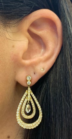Briolette Diamond Dangle Earrings