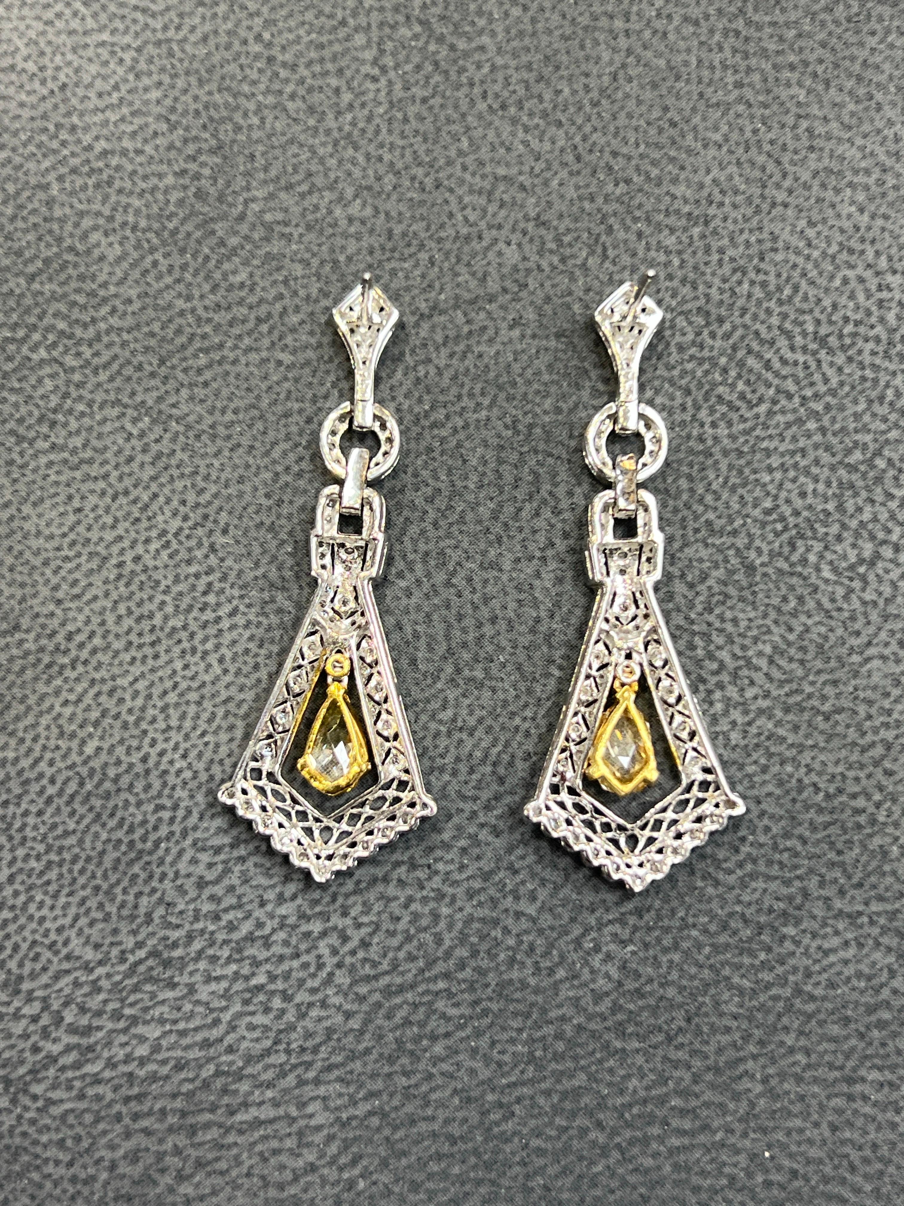 Donna Orecchini con diamanti Briolette in vendita