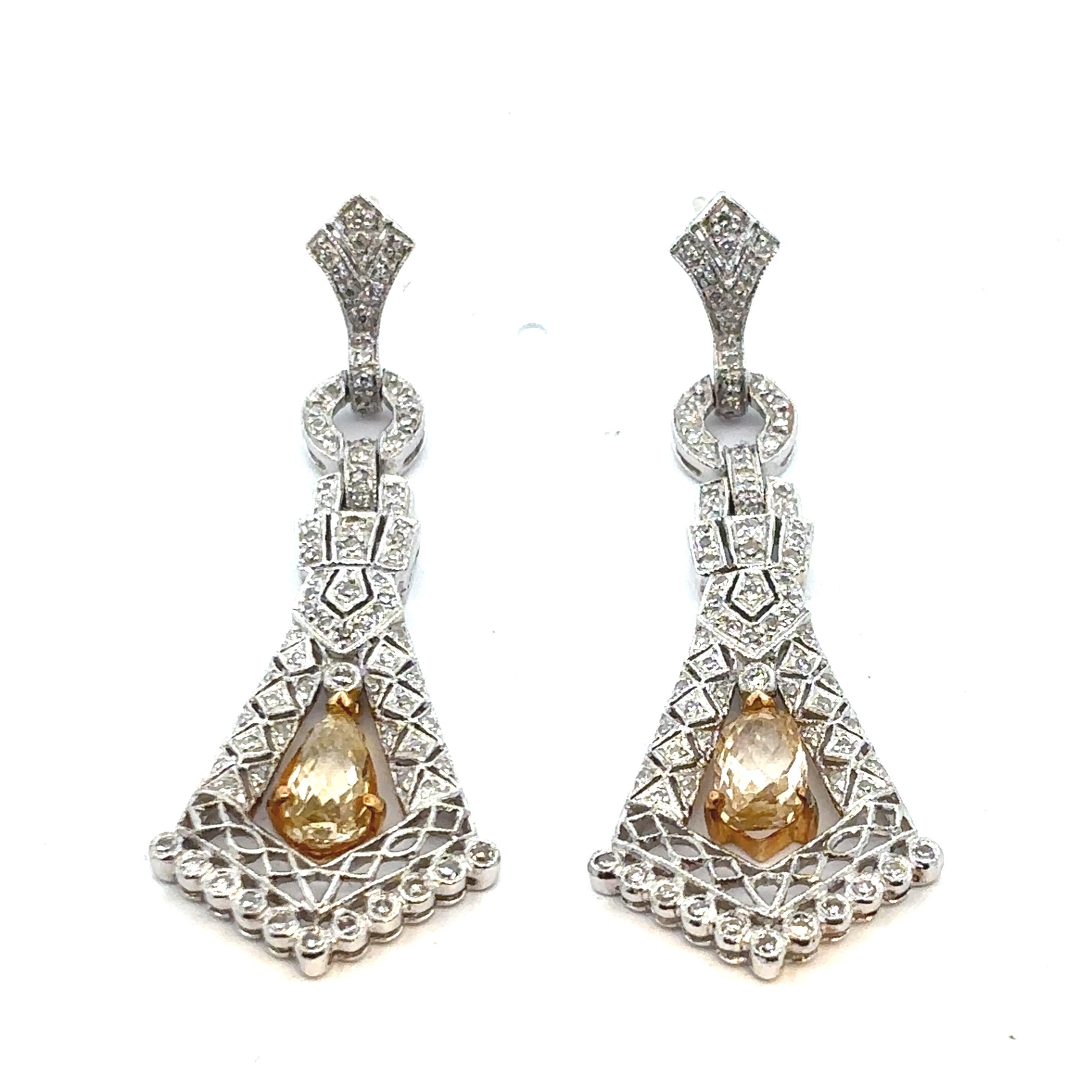 Orecchini con diamanti Briolette