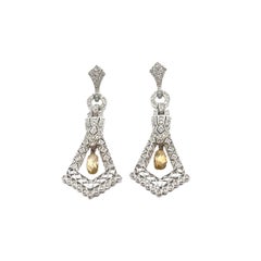 Briolette Diamond Dangle Earrings
