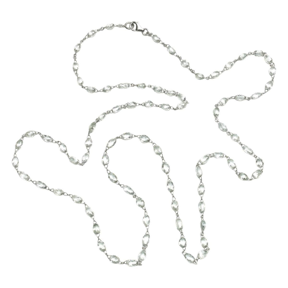 0.36 Carat Emerald Cut Bezel Set Diamond Necklace For Sale at 1stDibs