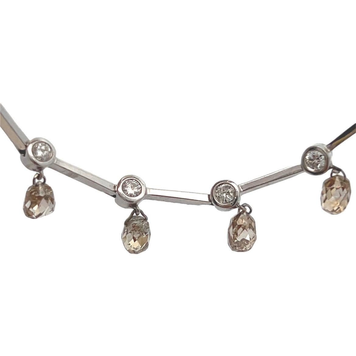 Briolette Diamond Necklace In condizioni ottime in vendita a New York, NY