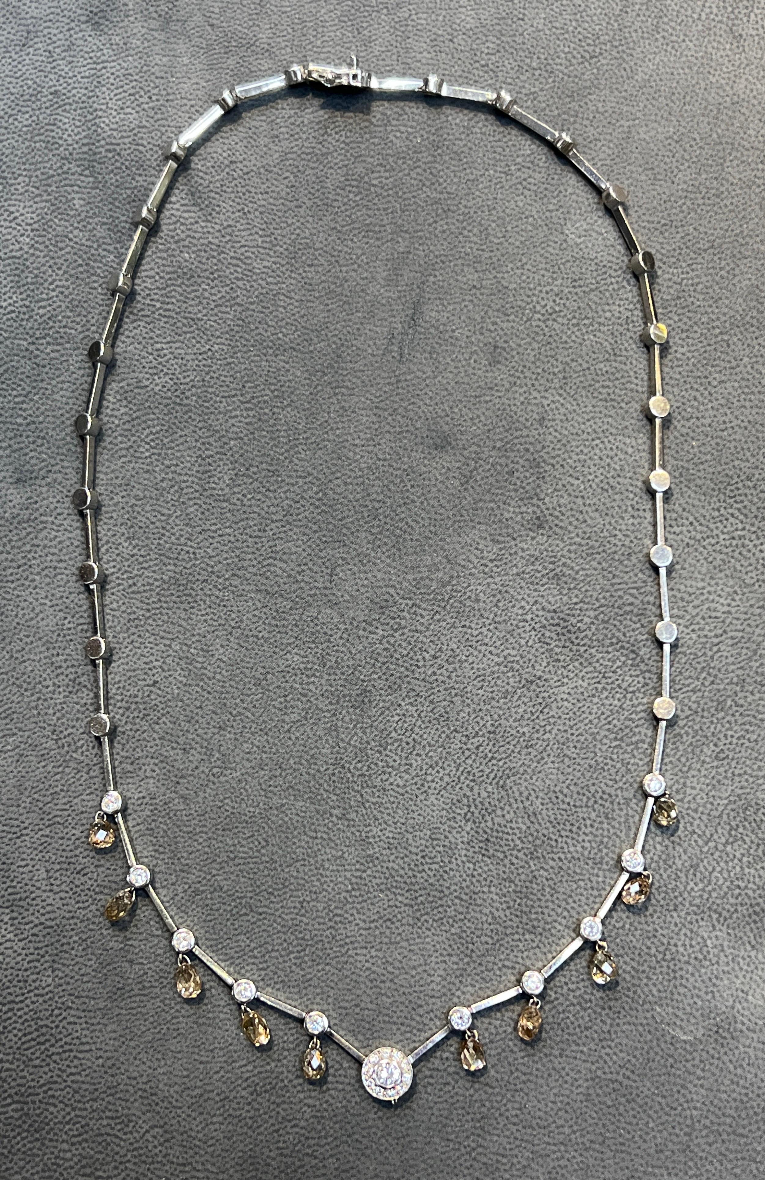 Briolette Diamond Necklace in vendita 1