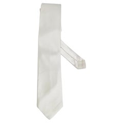 Vintage Brioni 1990s Ivory Silk Tie