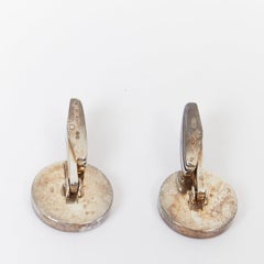 BRIONI Manschettenknöpfe aus 925er Sterlingsilber mit Wappen und grauem Perlmutt für den Smoking