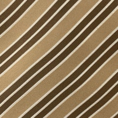 BRIONI Beige & Brown DIagonal Striped Silk Tie