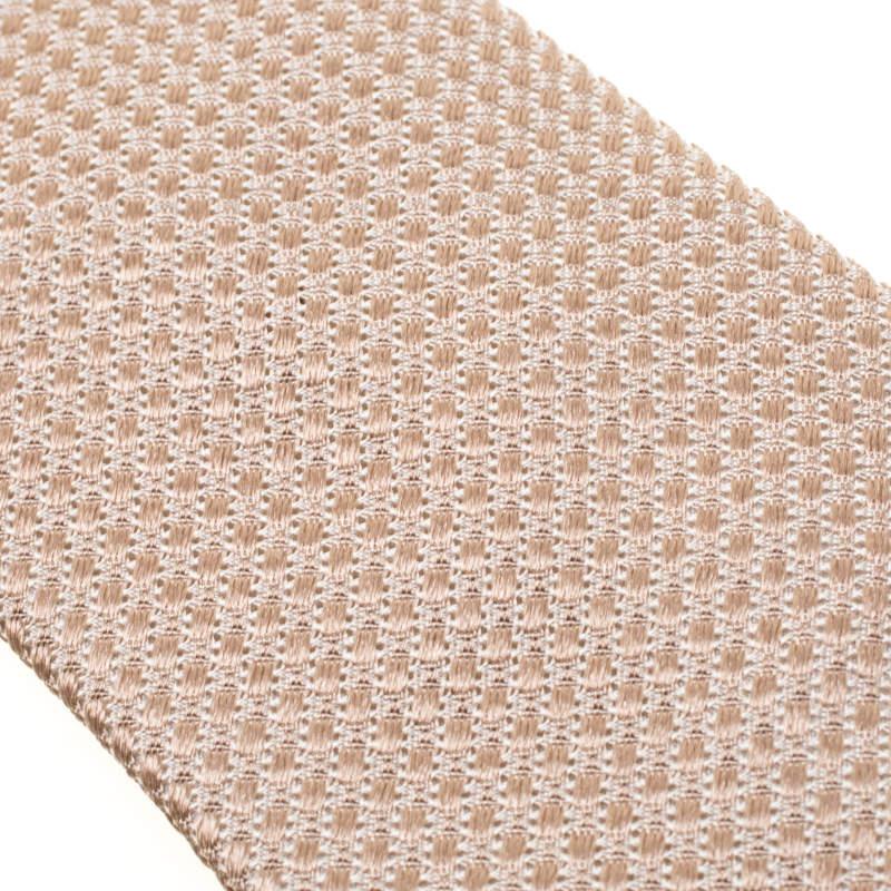 Men's Brioni Beige Textured Silk Jacquard Tie