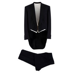 Brioni Black & White Wool Blend Tailored 3 Piece Morning Suit  - US size 46 