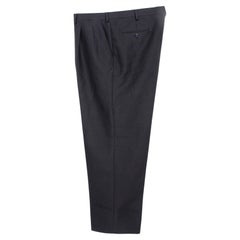 Vintage Brioni Black Wool Classic Trousers