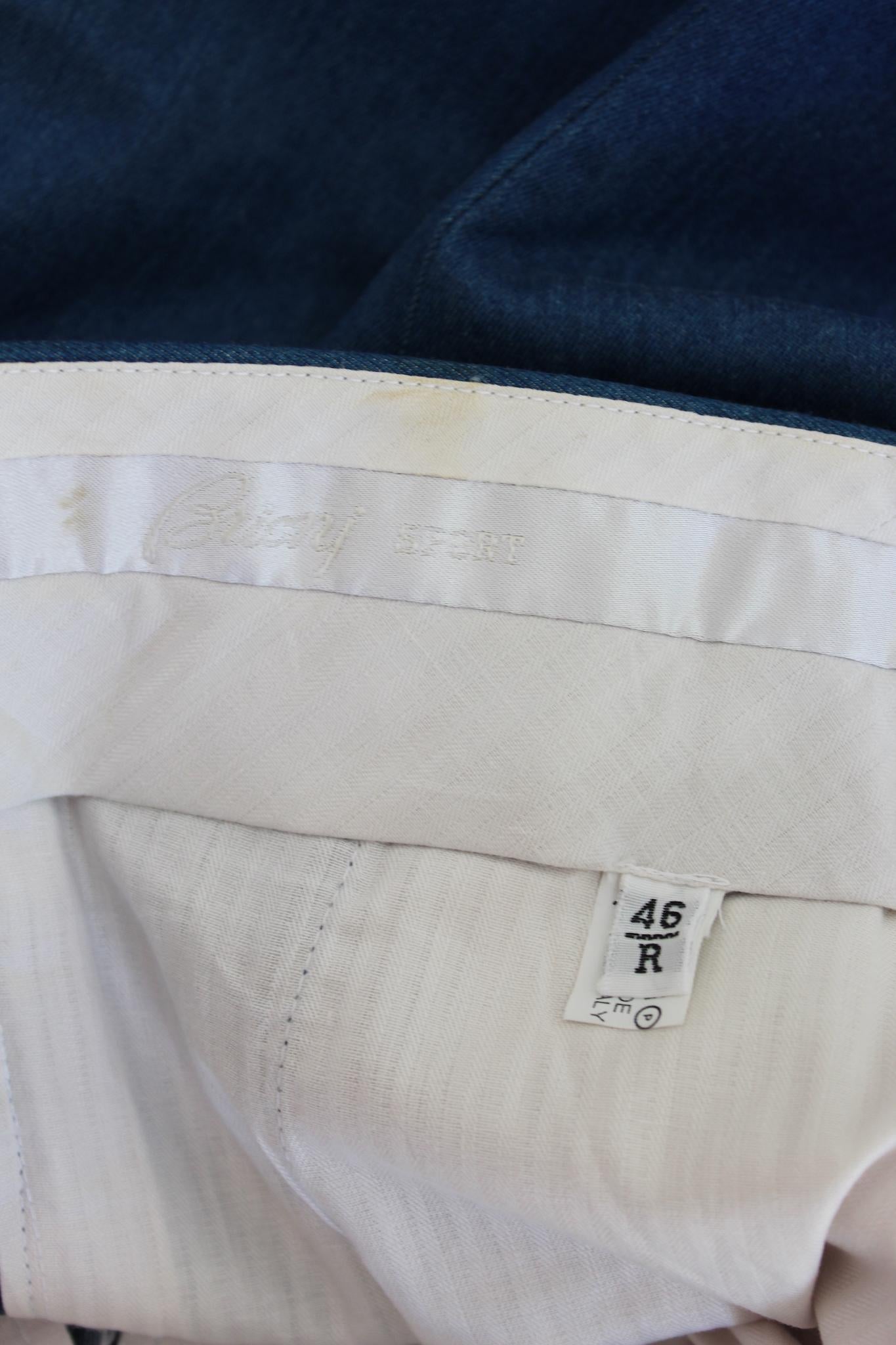 Brioni - Pantalon en jean vintage en coton bleu 1